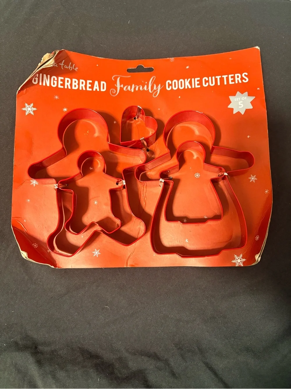 Sur La Table Red Gingerbread Family Cookie Cutter Set